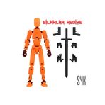 SYK Design Robot 13 Dummy Turuncu Siyah Tüm Eklemleri Hareketli Aksiyon Figürü Oyuncak