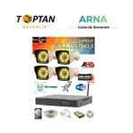 Sylar 4 Kameralı Güvenlik Seti - 5mp Sony Lensli Full Hd Gece Renkli Görüşlü Güvenlik Kamerası Sistemi Cepten Izle - 1