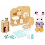 Sylvanian Families 5015 Kahverengi Kulaklı Tavşan Erkek Kardeş ve Tuvalet