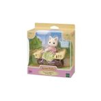 Sylvanian Families 5680 Çiçekli Kedi Anne ve Bisiklet Oyuncak