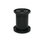 Sym 8 cm Jumbo Siyah Yuvarlak Tabla Plastik Ayak