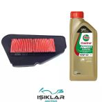 Sym Fiddle 2 125 Castrol Yağ Ve Hava Filtre Bakım Seti Bs0034