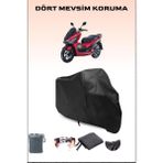 Sym Jet X 125 Uyumlu Siyah Motorsiklet Branda, Motor Örtüsü - Siyah, Arka Çanta ve Kilit Uyumsuz