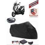 Sym Joymax Z Plus 250 Branda Siyah Arka Çanta Uyumlu(Topcase) Motosiket Brandası Motor Örtüsü Çadır Su Geçirmez Motosiklet Kılıfı Motor Brandası,lastikli,taşıma Torbalı