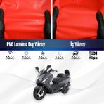 Sym Joymax Z Plus 250 Motosiklet Brandası Su Geçirmez Branda Kırmızı Branda Motor Branda Xl - Bağlantı Klipsi