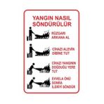Sym STW004 Yangın Nasıl Söndürülür Uyarı Levhası