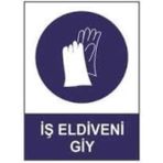 Sym STW030 İş Eldiveni Giy Uyarı Levhası