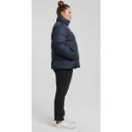 Symirna Kadın Şişme Mont Silikon Elyaflı Su Itici Kumaş - 4XL - Lacivert