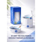 Syn Aksesuar 25 Adet Tek Kullanımlık Jel Kül Tablası – Pratik Taşınabilir Kokusuz Küllük, Yeni Nesil Koku Emici - 001 - Beyaz