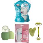 Syn Aksesuar 4'lü Cilt Bakım Fırsatı, Kabak Lifi Peeling Süngeri, Doğal Yeşim Taş, Ipek Yüz Kesesi, Buz Küpü Yüz - 4LÜ SÜPER CİLT BAKIM SETİ