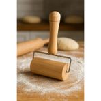 SYN AKSESUAR Ahşap Rulo Hamur Açıcı Merdane-Mini Ahşap Saplı Pizza & Börek Hamur Açma Merdanesi