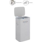 Sync Ticaret Valletta Paloma 60L Tek Yıkanabilir Bölmeli Katlanabilir Kumaş Kirli Çamaşır Sepeti Light Gray - Gri