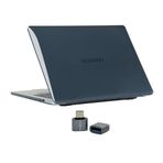 SyncCase Huawei MateBook X Pro 14 Kılıf Uyumlu Kristal Parlak Şeffaf Sert Hard Case İnce Hafif Parmak İzi Bırakmaz Koruma 2022-2024 Siyah