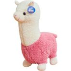 Synchrolssue Komik Çim Çamur Atı Alpaka Bebek Peluş Oyuncak Sevimli Bebek Yastık Bez Bebek Doğum Günü Hediyesi (Yurt Dışından) - Beyaz - Pembe