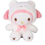 Synchrolssue Kutup Ayısı Serisi Sanrio Peluş Oyuncak 10CM (Yurt Dışından) - Beyaz - Pembe