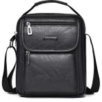 Synchrolssue Taşınabilir Retro Omuz Çantası Erkek Crossbody Çanta Erkek Sırt Çantası (Yurt Dışından) - Antrasit - Siyah