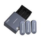 SYNCO P2L Lavalier Mikrofon 2,4 G Kablosuz Mikrofon Sistemi 2 * Vericili + 1 * Mini Aydınlatma Alıcısı + 1 * Kablosuz Şarj Kutusu 150 m Menzilli Dahili Batarya iPhone iPad için (Taş Mavisi)