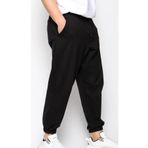 Syndra Erkek Siyah 2 Iplik Lastik Paça Jogger Oversize Eşofman Alt