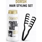 Synee Dorsh Hair Styling Set | Toz Wax + Dalga Veren Mucize Tarak | Hacim Veren, Doğal Görünüm Sağlayan Saç Şekillendirme Seti - Beyaz