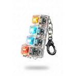 SYNEE Işıklı Mekanik Klavye Tuşlu Anahtarlık, Stres Azaltıcı Click Sesli, Şeffaf Tasarım, Çok Renkli LED, Fidget Oyuncağı
