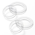 SynHHergyx 2 Set Silikon Veranda Masa Şemsiyesi Delik Halkası Veranda Masa Deliği için 2 İnç Silikon Masa Şemsiyesi Delik Halkası Fiş ve Kapak Seti Dış Mekan Veranda Masası için (Şeffaf)