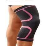 Synope Worthwhil 1 Adet Elastik Diz Pedleri Siyah-Pembe Sporcu Dizlik Diz Bandajı Bisikletçi Diz Pedi - 2XL