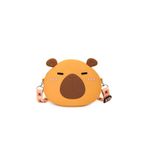 synshop Capybara Kapibara Silikon Çapraz Ayarlı Askı Omuz Çantası Kadın Genç Kız Erkek Çocuk Bebek Hediyelik