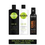 Syoss Curl Me Bukle Belirginleştirici 500 ml Şampuan + Curl Me 500 ml Saç Kremi + Curl Control 250 ml Köpük