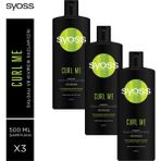 Syoss Curl Me Şampuan 500 ml x 3 Adet