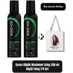 Syoss Hold Saç Köpüğü 250 Ml X 2’Li Set + Bez Çanta Hediye – Güçlü Uzun Süreli Tutuş