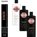 Syoss Keratin Mükemmelliği 2x500 ml Şampuan + 500 ml Saç Kremi