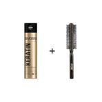 Syoss Keratin Saç Spreyi Ekstra Güçlü Tutuş 400 ml & Hydra Profesyonel Saç Fön Fırçası Seti