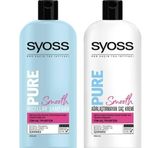 Syoss Pure Smooth Micellar 500 ml Şampuan + Pure Smooth 550 ml Saç Bakım Kremi