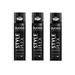 Syoss Style Plex Saç Köpüğü, 3 x 250 ml, Siyah
