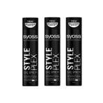 Syoss Style Plex Saç Spreyi, Saç Şekillendirici, 400 ml, 3 Adet