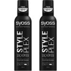 Syoss StylePlex Saç Köpüğü 48 Saat Ekstra Güçlü Tutuş ve Nemlendirme – 250 ml x 2, Tüm Saç Tiplerine Uygun