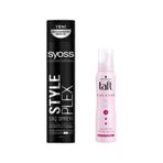 Syoss StylePlex Saç Spreyi 400 ml + Taft Kıvırcık/Bukle No:3 Saç Köpüğü 150 ml Seti