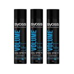 Syoss Volume Lift Saç Spreyi, 400 ml, 3'lü Set, Tutuş Seviyesi 4