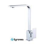 Syronea Square Kare Krom Mutfak Eviye Lavabo Bataryası Banyo Mutfak Musluk 360 Derece Döner Ağır Gövde