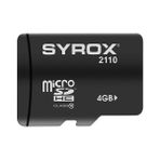 Syrox 4 GB MicroSDXC Hafıza Kartı Yüksek Okuma/Yazma Hızı ile Profesyonel Kullanıma Uygun 30MB/S 20MB/S4
