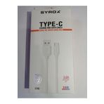 Syrox C110 1 mt 3.0A 18W Beyaz Type-C Hızlı Şarj ve Data Kablosu
