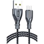 Syrox C121M Ultron Siyah 2A 1 mt Metal Örgü Micro USB Data/Şarj Kablosu