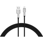 Syrox C133AL 2.4A 1.18 mt Örgülü USB Lightning Siyah Şarj ve Data Kablosu