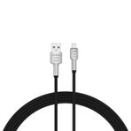 Syrox C133AL 2.4A 1.18mt Örgülü Metal Başlıklı USB-A - Lightning Şarj & Data Kablosu - Siyah
