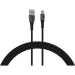 Syrox C136AL 2.4A 1.21 mt RGB Ledli Örgülü USB-A Lightning Siyah Şarj ve Data Kablosu