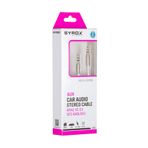 Syrox C20 3.5 mm 1 mt Beyaz Audio Aux Kablo