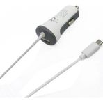 Syrox C26 Araç Şarj Aleti 3.4A Sabit Micro USB Kablo ve Beyaz USB Port