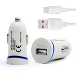 Syrox C28 1.0A Beyaz Araç Şarj Aleti Micro USB Kablo Set