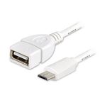 Syrox C78 1.0A 20Cm Micro Usb - Usb 2.0 Otg Kablo Dönüştürücü - Beyaz