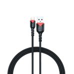 Syrox C91 2.0A 1mt Örgülü USB-A - Micro USB Şarj & Data Kablosu - Siyah